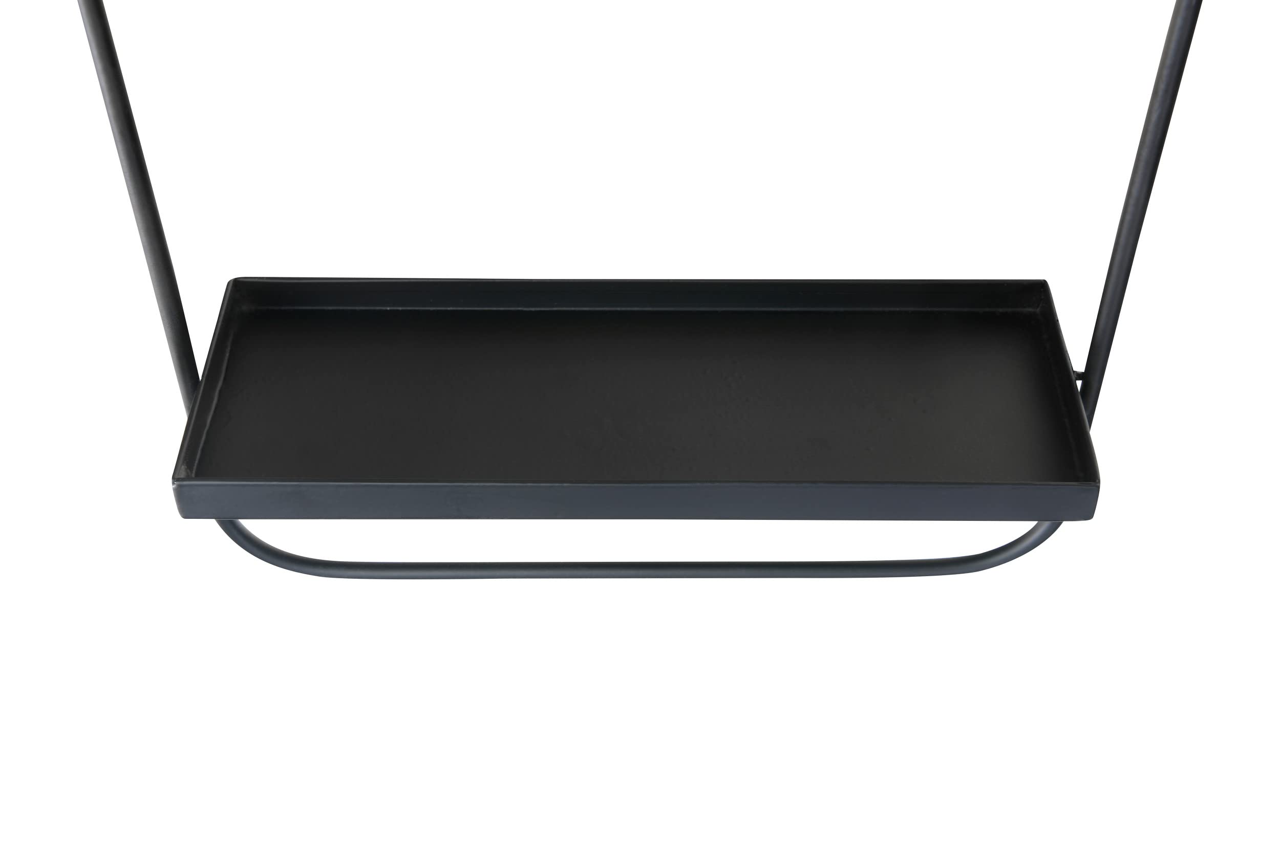 Bloomingville 23" H Metal Wall Mirror, Shelf & Hanging Rod Décor (AH1021) - Image 8