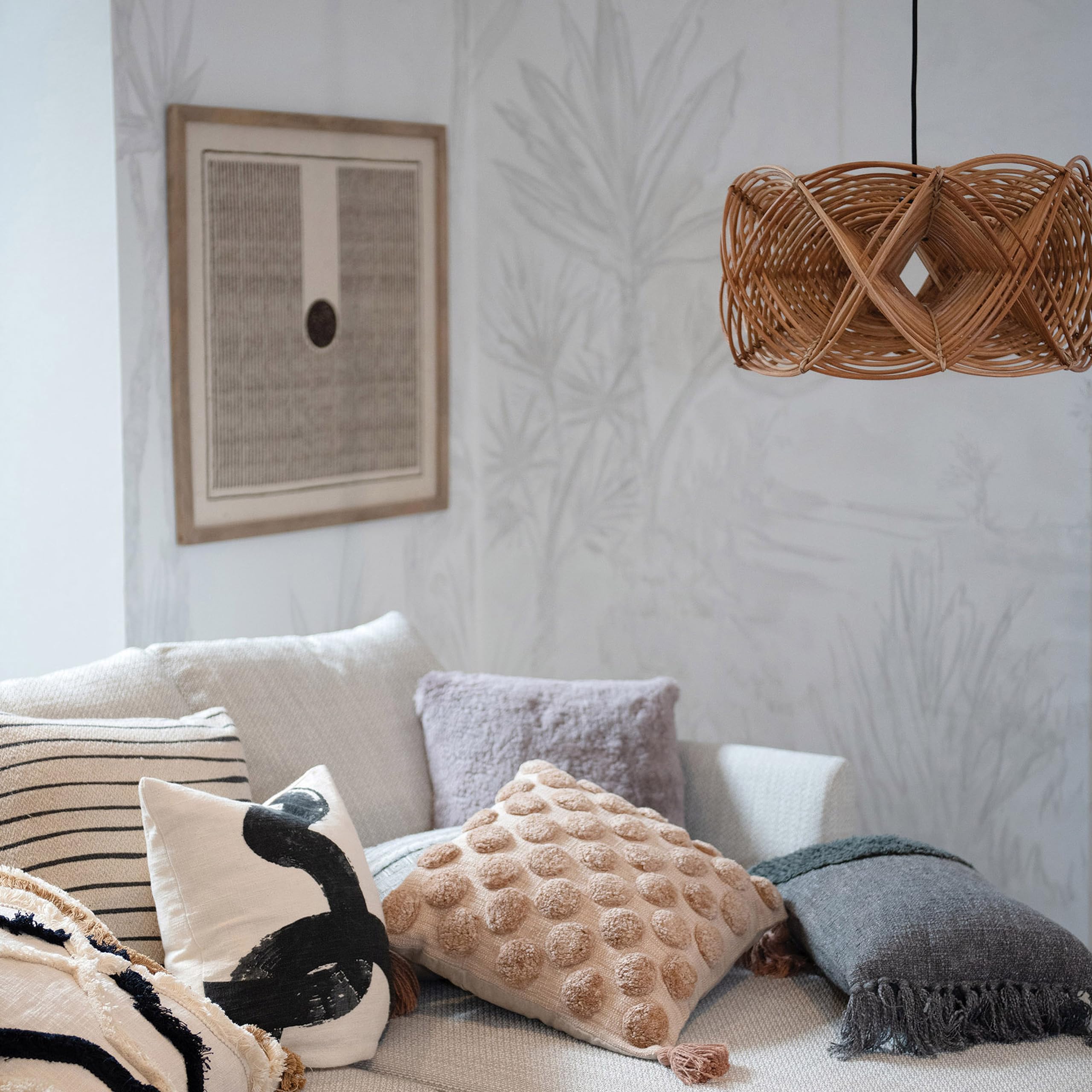 Bloomingville AH1608 Hand-Woven Rattan, 8' Cord (60 Watt Bulb Maximum, Hardwire Only) Pendant Lamp, Brown - Image 9