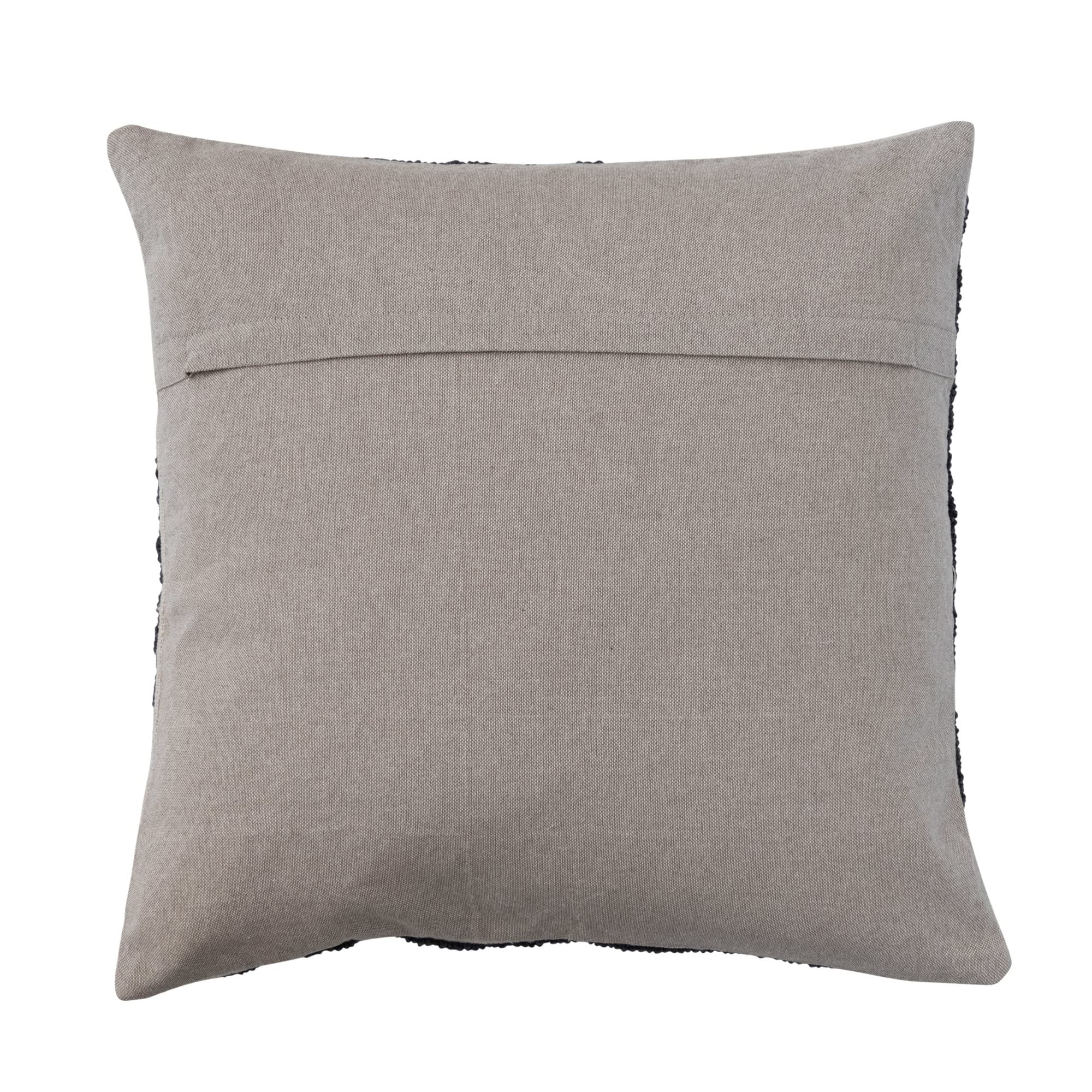 Bloomingville Cotton Tufted Throw Abstract Line Design, Grey and Black Pillow Cover 18" x 18" - Image 6