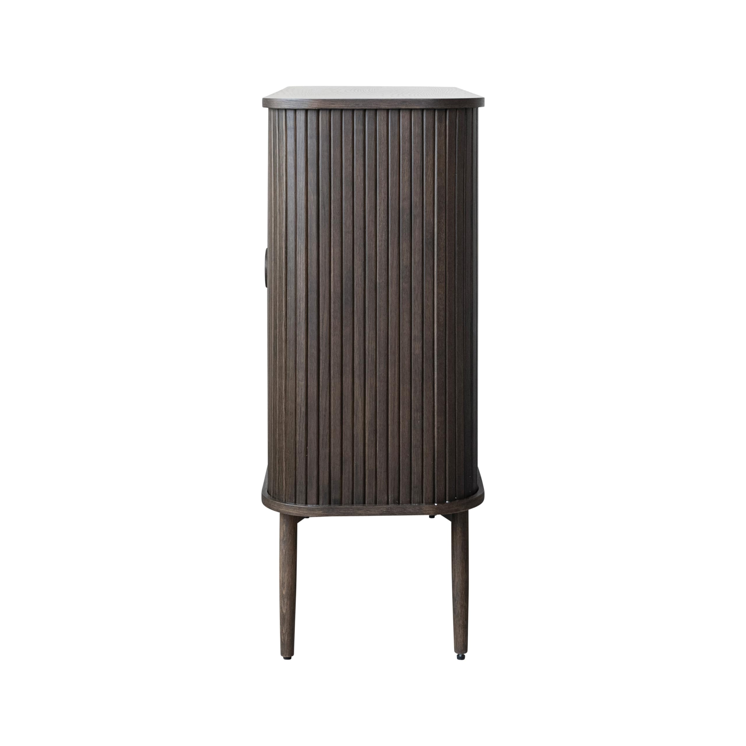 Bloomingville Reclaimed Wood and Oak Wood Cabinet with Accordion Doors, Walnut - Image 11