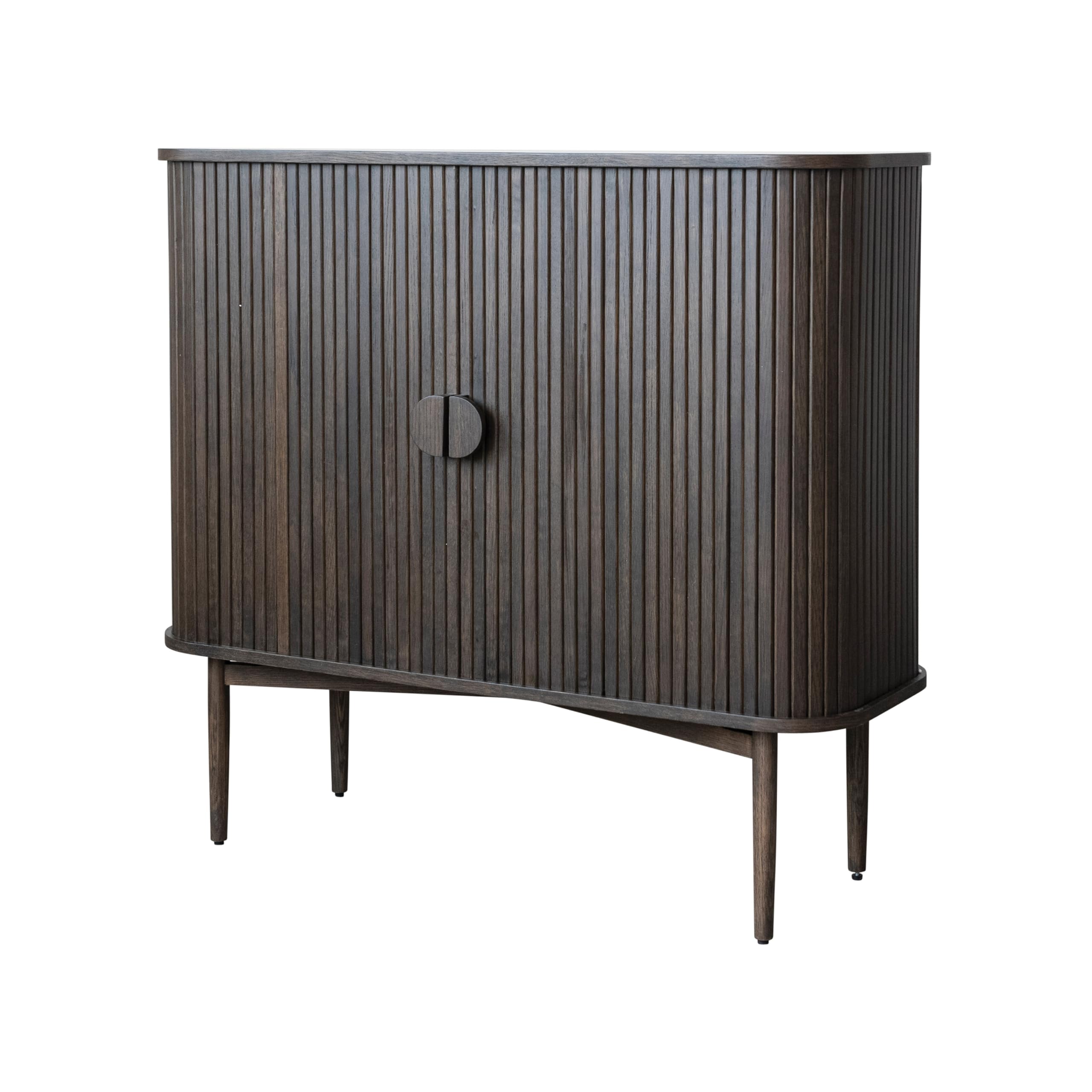 Bloomingville Reclaimed Wood and Oak Wood Cabinet with Accordion Doors, Walnut - Image 8