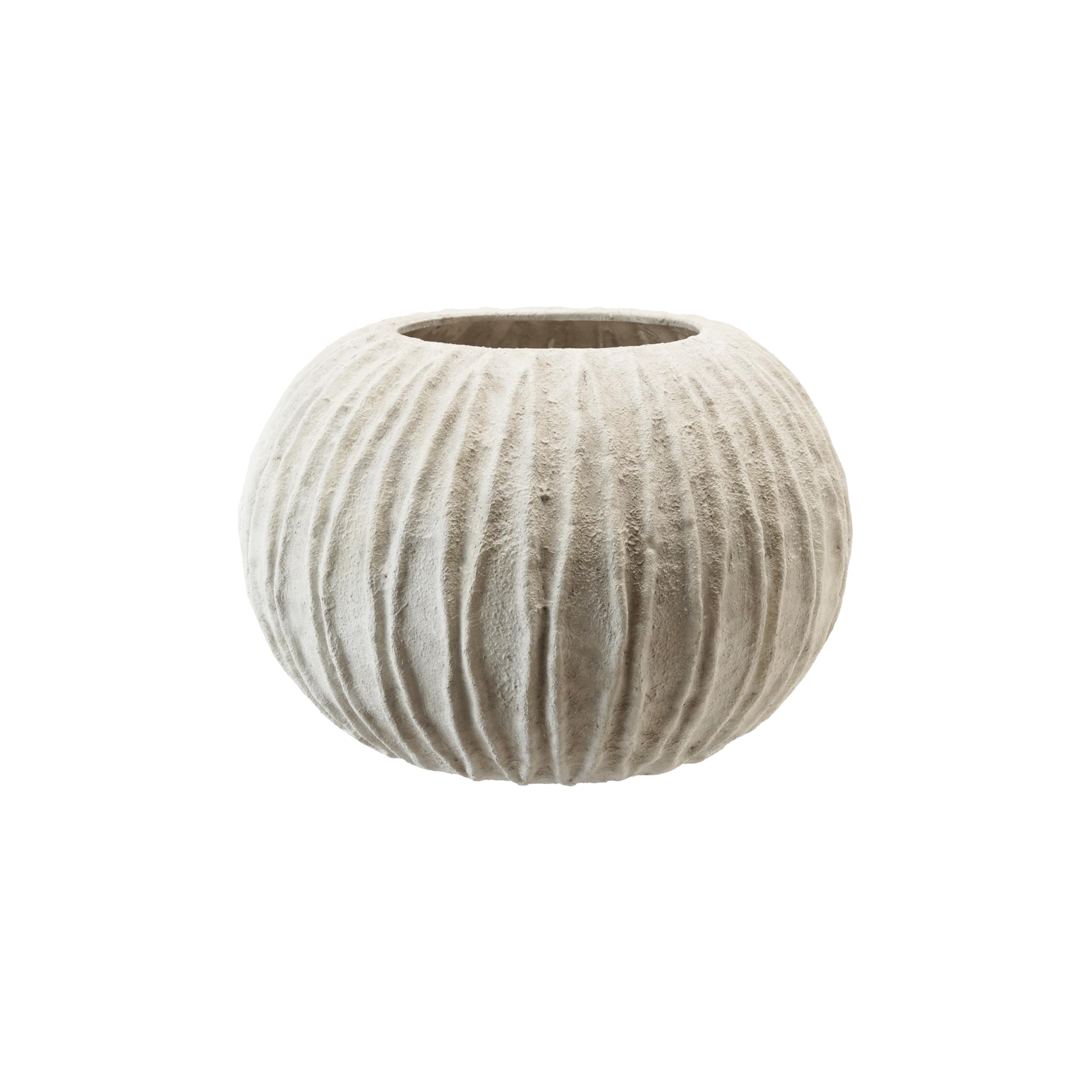 Bloomingville Textured Composite Resin Planter/Vase, Antique White - Image 3